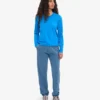 Bio-Langarm-T-Shirt für Damen – Pazifikblau