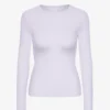 Bio-Langarm-T-Shirt für Damen – Soft Lavender