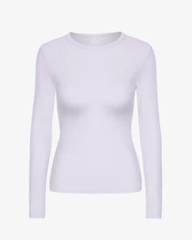 Bio-Langarm-T-Shirt für Damen – Soft Lavender
