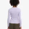 Bio-Langarm-T-Shirt für Damen – Soft Lavender