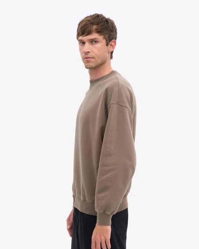 Bio-Oversize-Crew – Zedernbraun