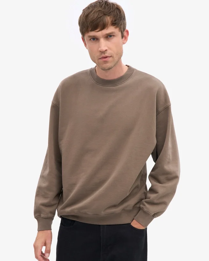 Bio-Oversize-Crew – Zedernbraun