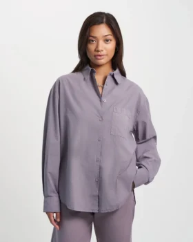 Bio-Oversize-Hemd – Jägergrün