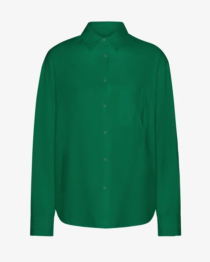 Bio-Oversize-Hemd – Kellygrün