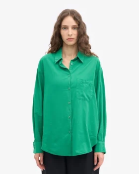 Bio-Oversize-Hemd – Kellygrün
