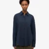 Bio-Oversize-Hemd – Marineblau