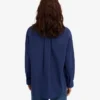 Bio-Oversize-Hemd – Marineblau