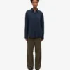 Bio-Oversize-Hemd – Marineblau