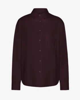 Bio-Oversize-Hemd – Oxblood-Rot