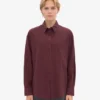 Bio-Oversize-Hemd – Oxblood-Rot
