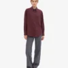 Bio-Oversize-Hemd – Oxblood-Rot