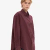 Bio-Oversize-Hemd – Oxblood-Rot