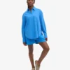 Bio-Oversize-Hemd – Pazifikblau