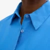 Bio-Oversize-Hemd – Pazifikblau