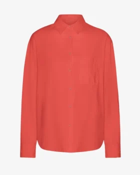 Bio-Oversize-Hemd – Red Tangerine