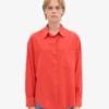 Bio-Oversize-Hemd – Red Tangerine