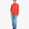 Bio-Oversize-Hemd – Red Tangerine