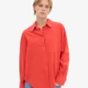 Bio-Oversize-Hemd – Red Tangerine