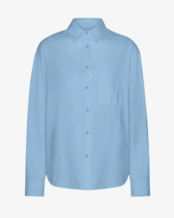 Bio-Oversize-Hemd – Seaside Blue