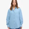 Bio-Oversize-Hemd – Seaside Blue