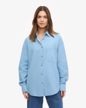 Bio-Oversize-Hemd – Seaside Blue