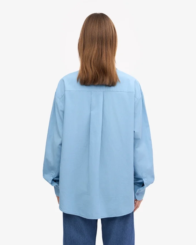 Bio-Oversize-Hemd – Seaside Blue