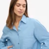 Bio-Oversize-Hemd – Seaside Blue