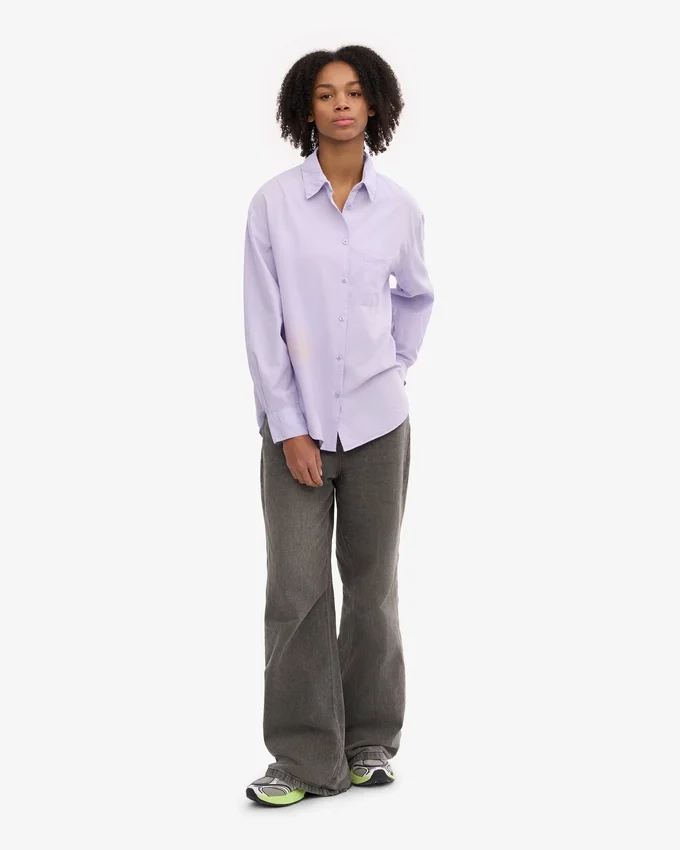 Bio-Oversize-Hemd – Soft Lavender