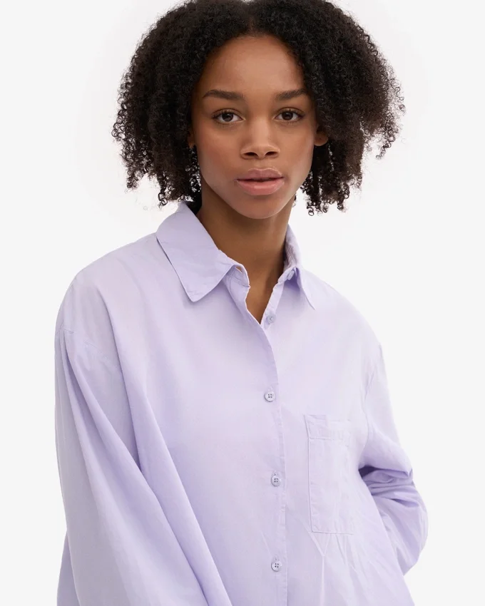 Bio-Oversize-Hemd – Soft Lavender