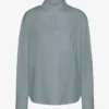 Bio-Oversize-Hemd – Stahlblau