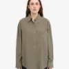 Bio-Oversize-Hemd – Staubiges Oliv