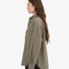 Bio-Oversize-Hemd – Staubiges Oliv