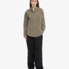Bio-Oversize-Hemd – Staubiges Oliv