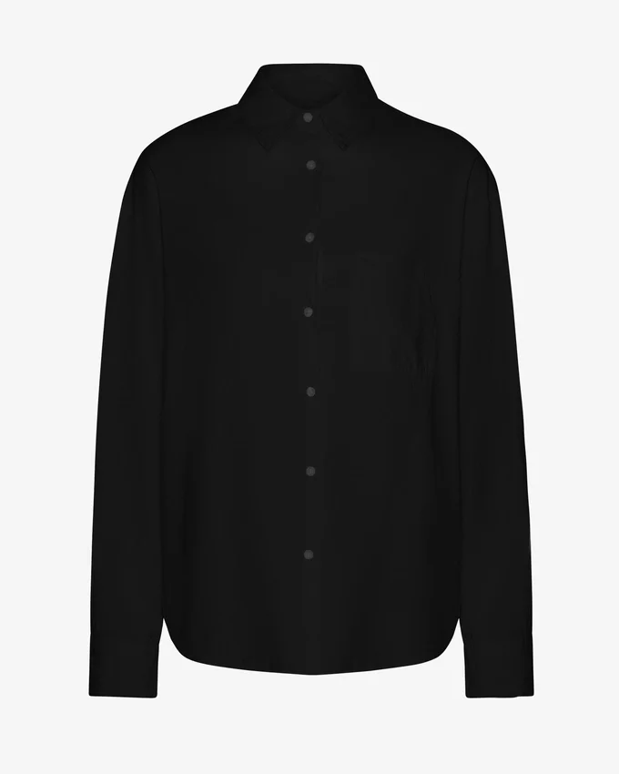 Bio-Oversize-Hemd – Tiefschwarz