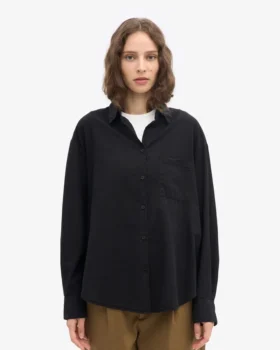 Bio-Oversize-Hemd – Tiefschwarz