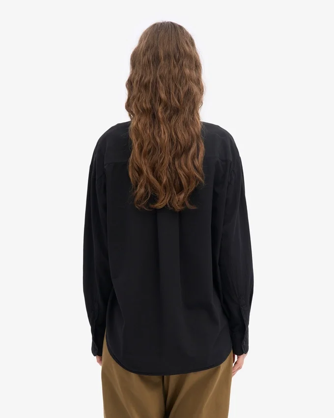 Bio-Oversize-Hemd – Tiefschwarz