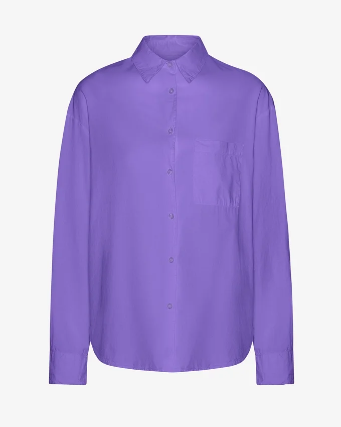 Bio-Oversize-Hemd – Ultraviolett