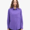 Bio-Oversize-Hemd – Ultraviolett