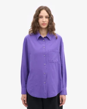 Bio-Oversize-Hemd – Ultraviolett