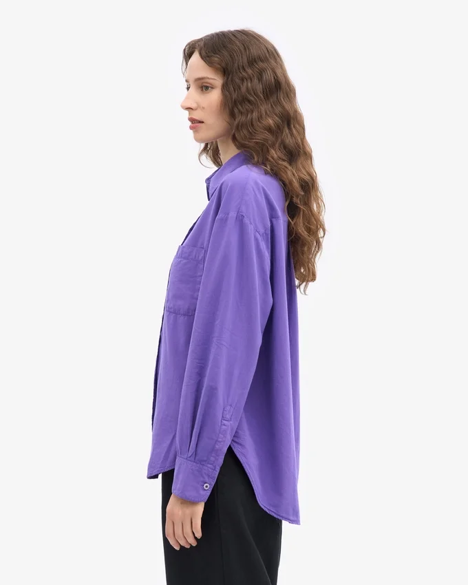 Bio-Oversize-Hemd – Ultraviolett