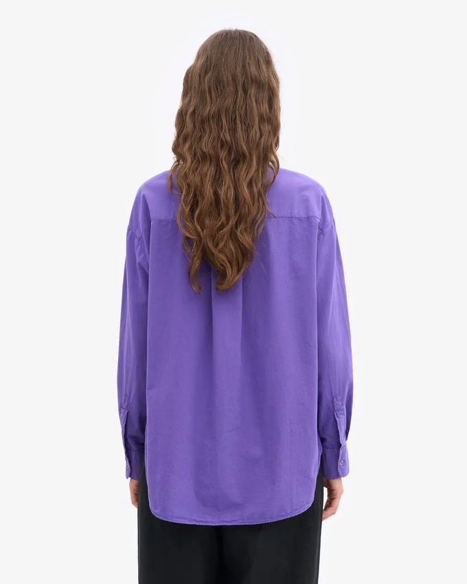 Bio-Oversize-Hemd – Ultraviolett