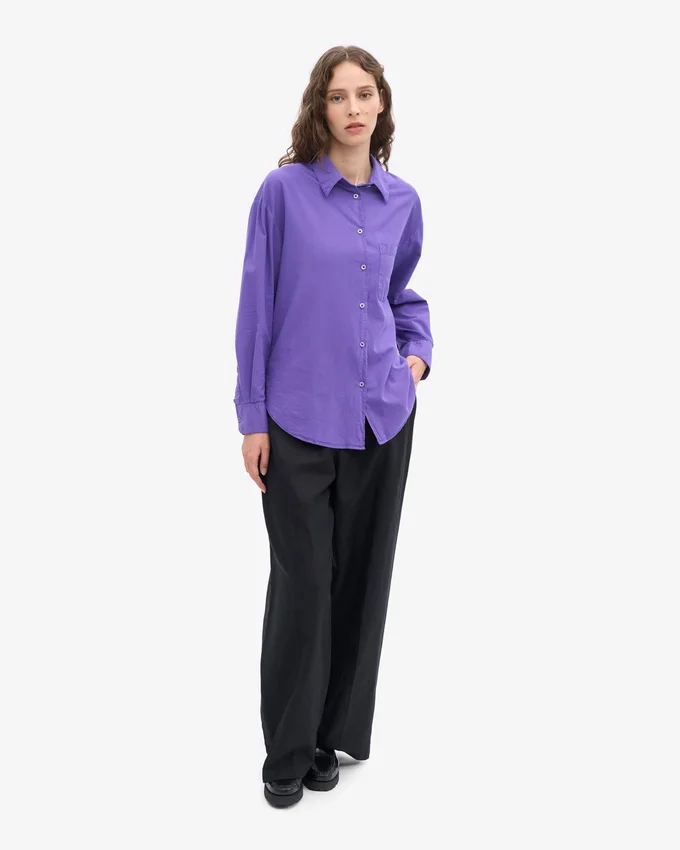 Bio-Oversize-Hemd – Ultraviolett