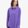 Bio-Oversize-Hemd – Ultraviolett