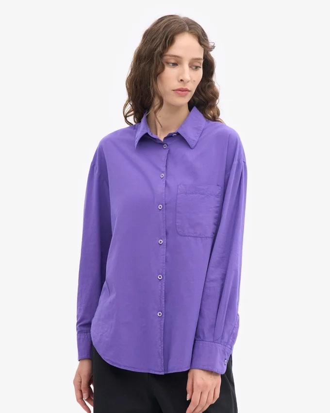 Bio-Oversize-Hemd – Ultraviolett