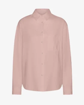 Bio-Oversize-Hemd – Verwaschenes Rosa