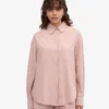 Bio-Oversize-Hemd – Verwaschenes Rosa