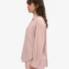 Bio-Oversize-Hemd – Verwaschenes Rosa