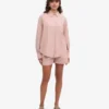 Bio-Oversize-Hemd – Verwaschenes Rosa