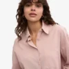 Bio-Oversize-Hemd – Verwaschenes Rosa