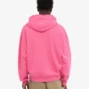 Bio-Oversize-Kapuzenjacke mit Reißverschluss – Bubblegum Pink
